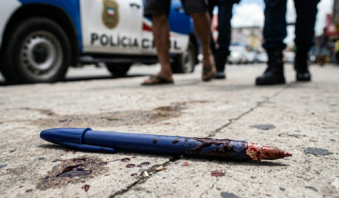 Homem é preso em Maceió suspeito de golpear esposa utilizando caneta