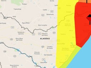 Inmet emite três alertas de risco de acumulo de chuvas em Alagoas