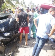 [Vídeo] Motorista cochila ao volante e provoca grave colisão na AL-101 Norte