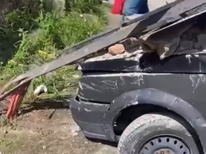 Motorista perde o controle da direção e colide com muro no bairro Santos Dumont