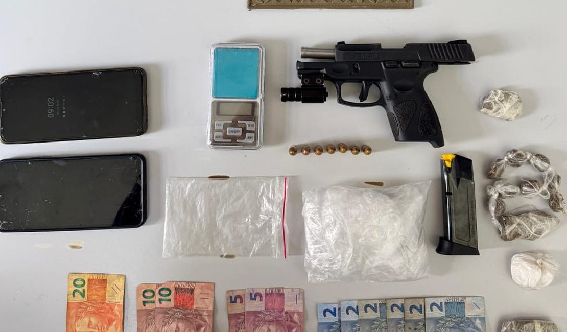 Em Piranhas, menor é apreendido e jovem é preso com drogas e arma de fogo
