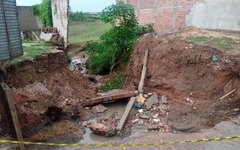 Cratera dá acesso ao Riacho Piauí onde o corpo foi encontrado 