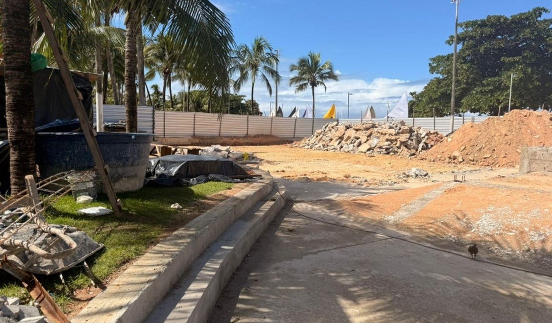 Reforma do Skatepark da Pajuçara avança e entra na fase de demolição da pista