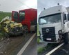 Viatura da PMAL fica destruída após grave acidente envolvendo dois caminhões em Novo Lino