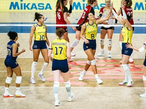 Vôlei: Brasil vence Alemanha e encara Japão na semi da Liga das Nações