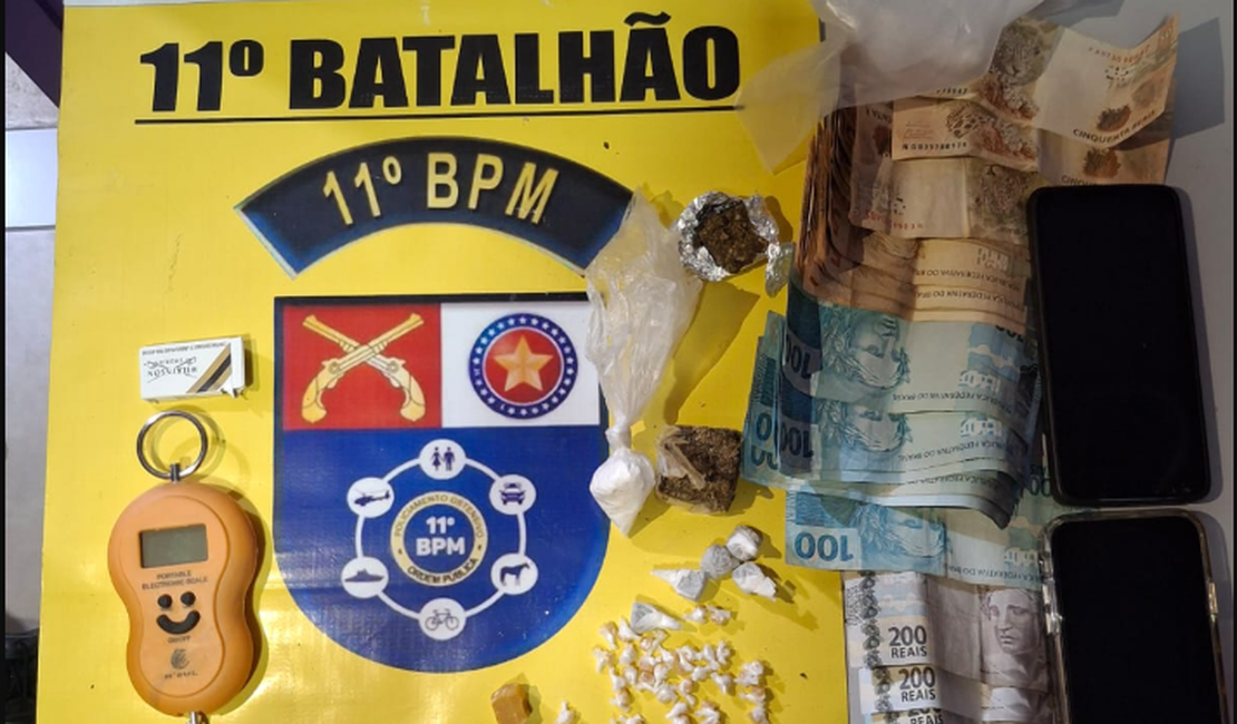 Homem é preso com crack, cocaína e maconha em Piaçabuçu