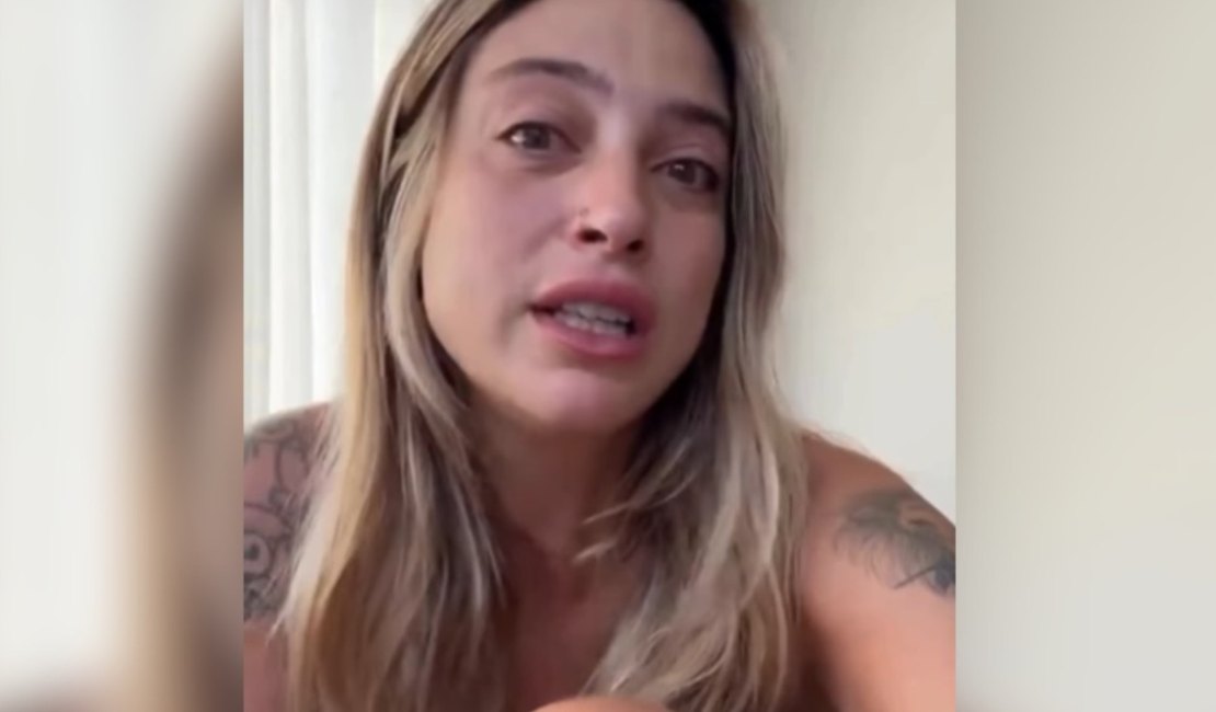 Tati Dias chora ao se pronunciar sobre término com Lauana Prado