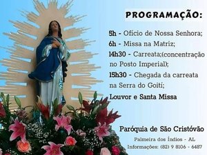 4ª Edição do Cenáculo Mariano acontece nesta quarta (8), em Palmeira dos Índios