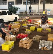 PM apreende grande quantidade de maconha escondida em carga de soja em Botucatu