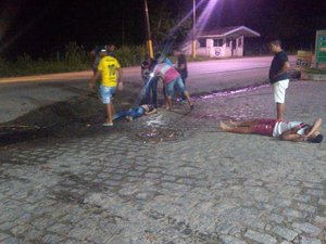 Colisão entre moto e carros deixa feridos em São Luís do Quitunde
