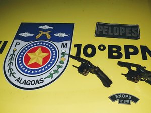 Jovens são presos e duas armas são apreendidas pela PM em Palmeira dos Índios