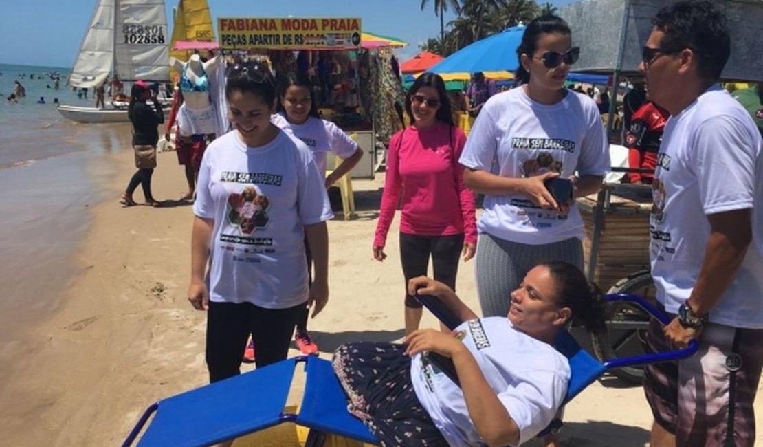 Praia sem Barreiras facilitará banho de lagoa a pessoas com deficiência em Pilar
