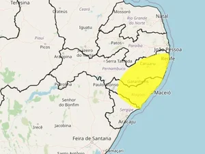 Inmet emite alerta de chuvas para quase todo estado de Alagoas
