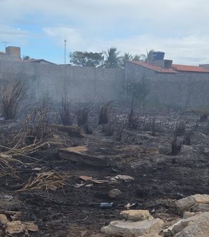 Queima de lixo durante limpeza de lotes mobiliza bombeiros em Marechal Deodoro