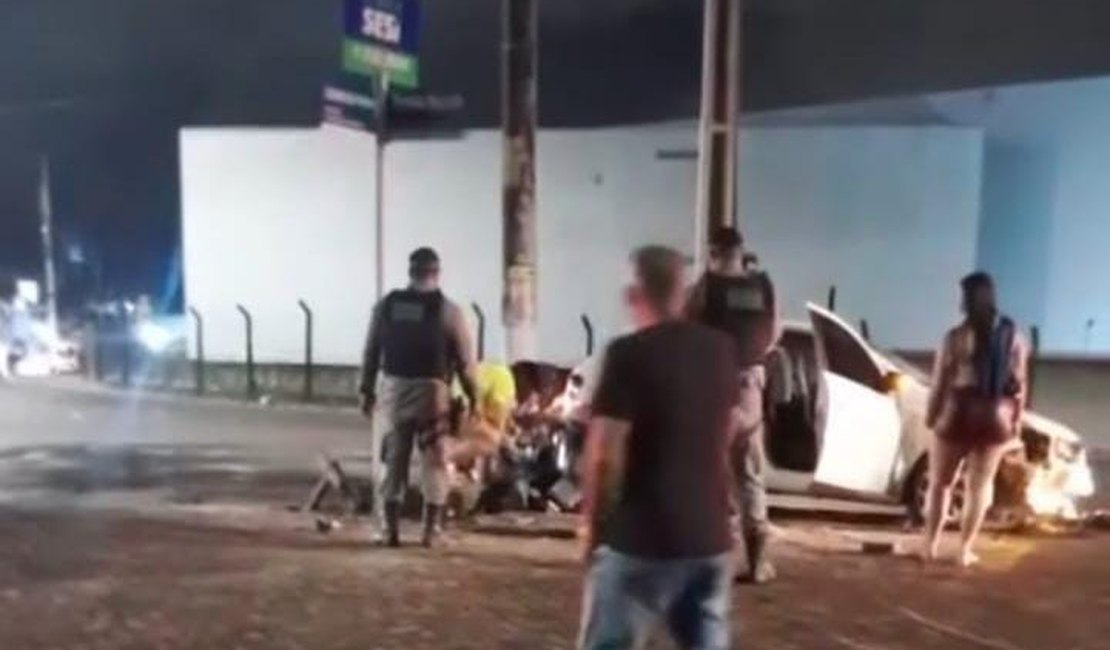 Acidente deixa motociclista ferido e condutor embriagado é preso no Benedito