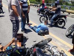Motorista faz manobra proibida e colide contra três veículos em Maceió