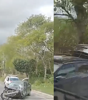 Colisão entre dois veículos deixa três pessoas feridas na BR-316 em Pilar