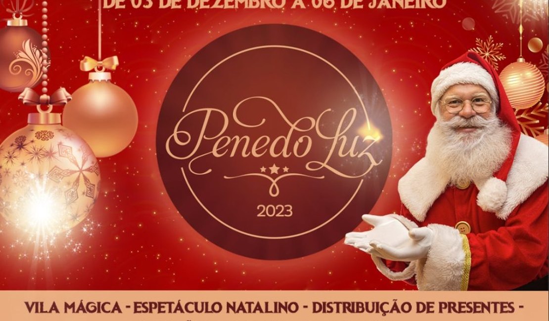 Penedo Luz terá início no dia 03 de dezembro com chegada do Papai Noel e espetáculo Natalino gratuito