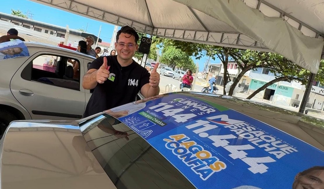 Gunnar Nunes intensifica campanha com adesivaços na parte alta de Maceió