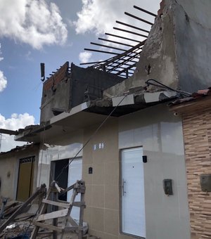 Laje de casa desaba e deixa feridos no município de São Miguel dos Campos