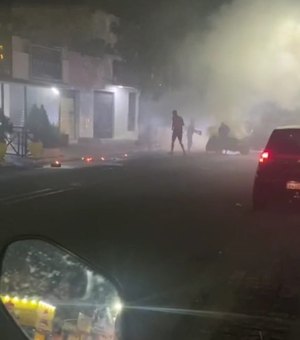 Carro pega fogo em Santana do Ipanema