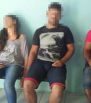 Grupo suspeito de roubar mercadinho em Arapiraca é preso pela PM