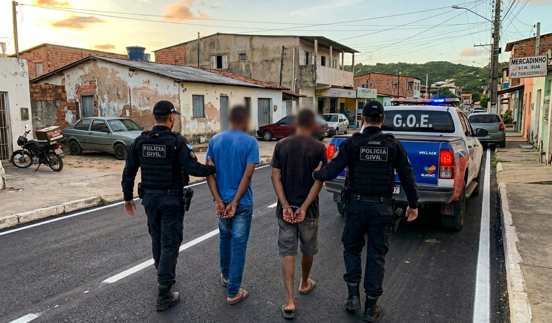 Foragidos por homicídio e tentativa são presos no Litoral Sul de AL