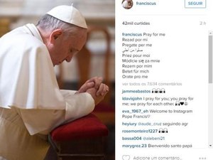 Papa Francisco estreia conta no Instagram