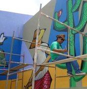 Uneal inicia projeto de pinturas artísticas no campus do Agreste
