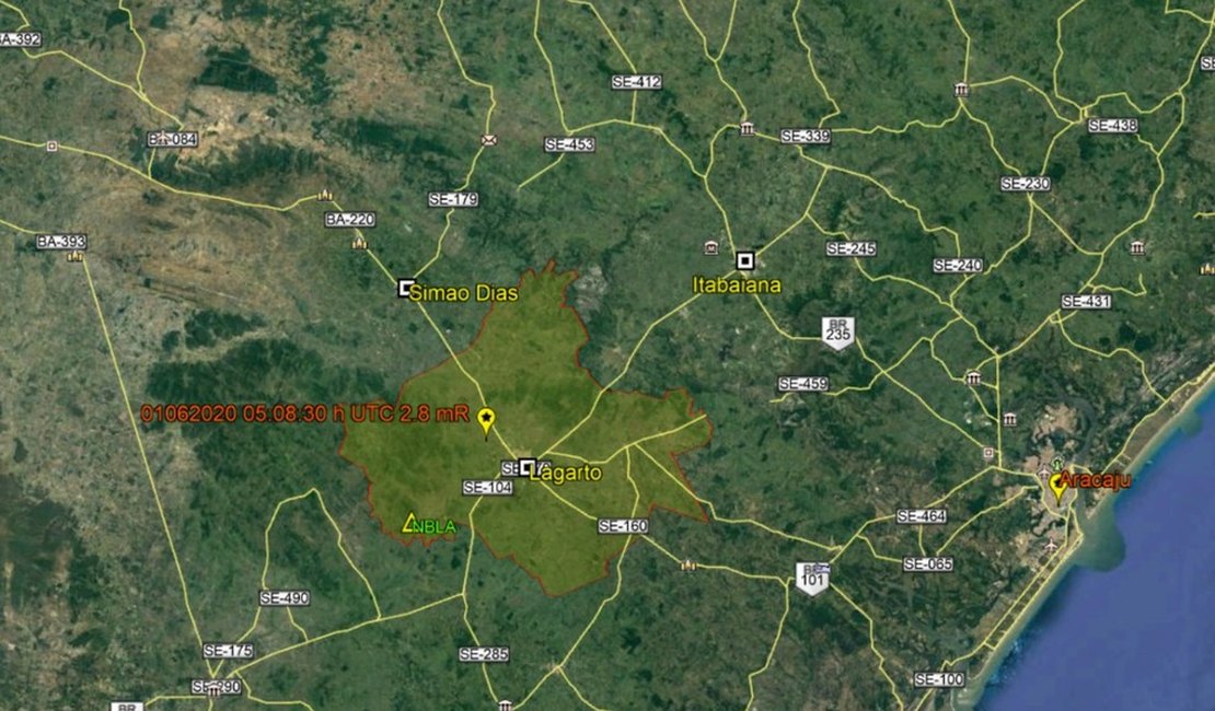 Tremor de terra é registrado durante a madrugada em Sergipe