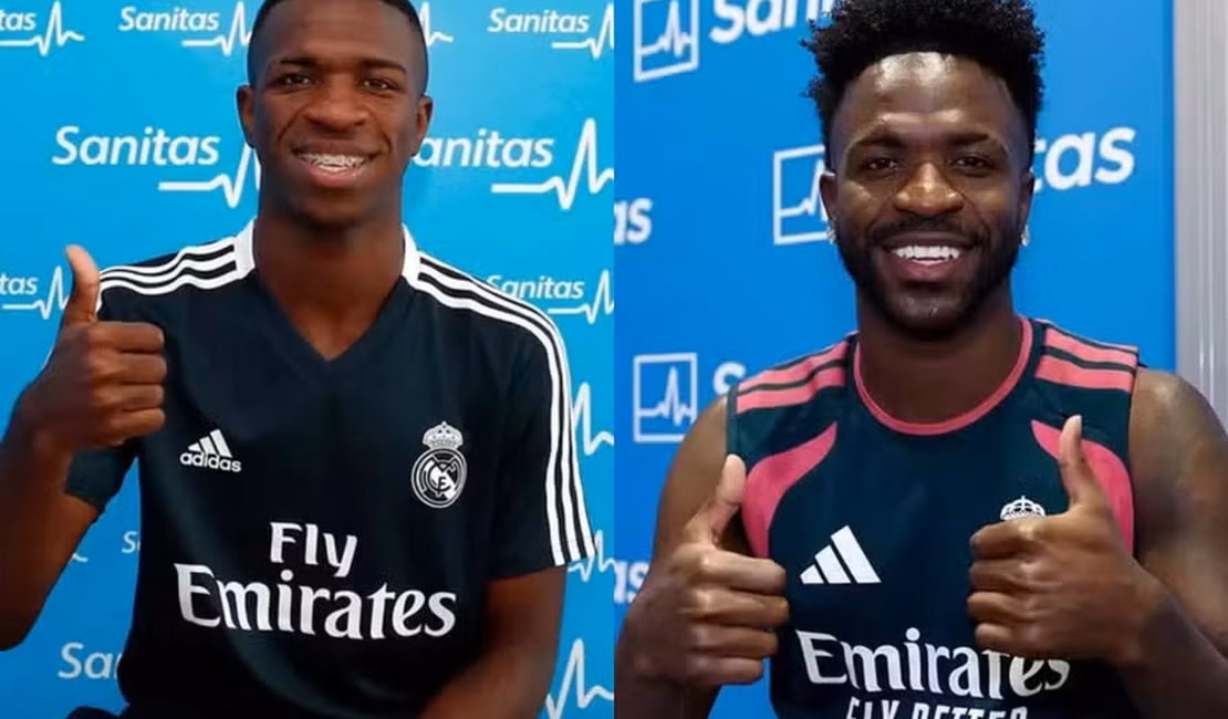 Vini Jr. se apresenta no Real Madrid e web compara com a chegada dele em 2018