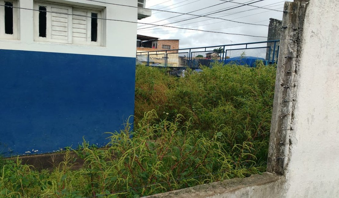 Centro de Saúde de Arapiraca está tomado pelo mato