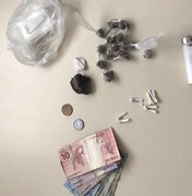 Após denúncias, polícia prende jovem traficando drogas em Boca da Mata