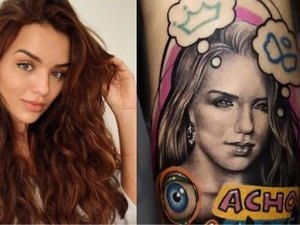Fã faz tatuagem de rosto e frase marcante de ex-BBB Rafa Kalimann