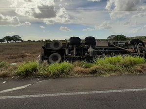 Casal fica ferido após carro capotar na AL 115