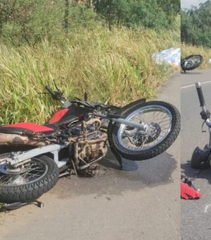 Colisão entre duas motos deixa uma pessoa morta na rodovia AL-110, em Arapiraca