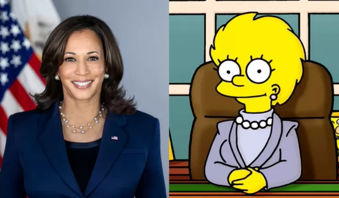 Simpsons previu desistência de Biden e aposta de Kamala à presidência?