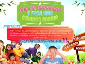 [Vídeo] Estudantes da Uneal lançam projeto para arrecadar brinquedos