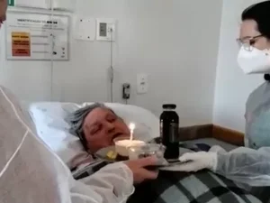 Paciente curado da covid-19 ganha festa de aniversário em hospital