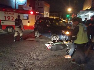 Casal fica ferido após ser atropelado por motorista embriagado