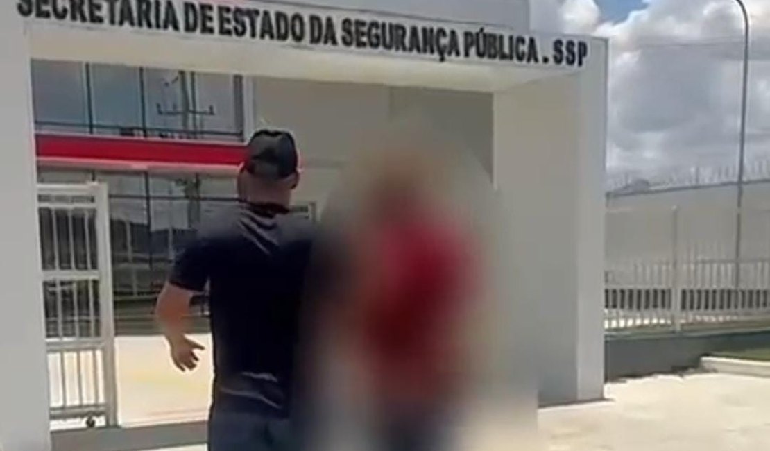 [Vídeo] Polícia prende acusado de matar homem com pauladas na cabeça no Sertão de Alagoas