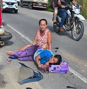 Moto colide na traseira de caminhão e deixa mulheres feridas em Maragogi