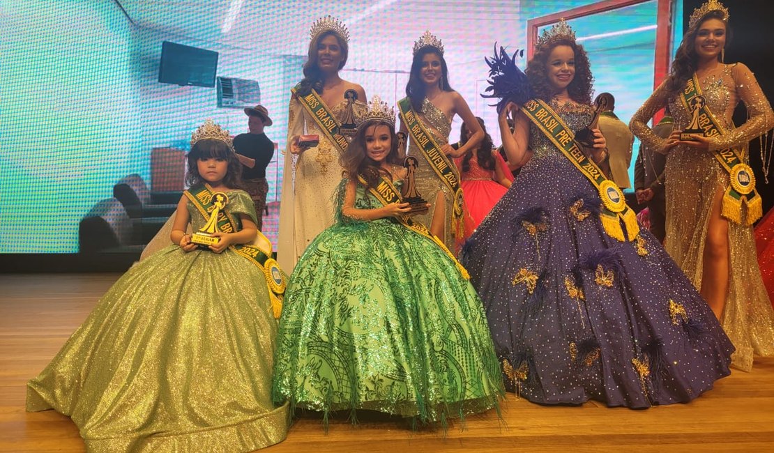 Representando Alagoas, Mini Miss de Maragogi conquista 1° lugar em concurso nacional