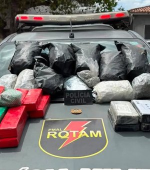 Operação apreende 28 kg de drogas enterradas em terreno baldio em Arapiraca