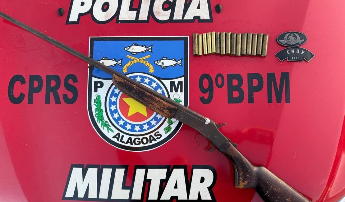 Homem suspeito de ameaçar esposa com arma de fogo é preso pela PM em Água Branca
