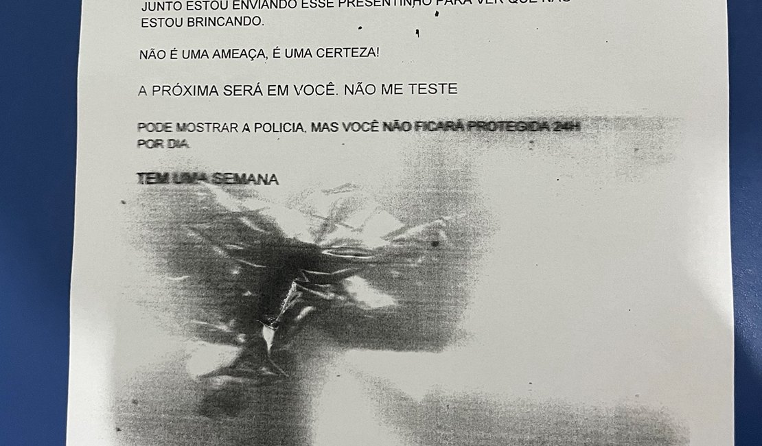 Polícia identifica suspeito de ameaçar mulher com bilhete e munição