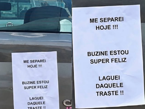 Mulher comemora divórcio com cartaz no carro e pede buzinaço