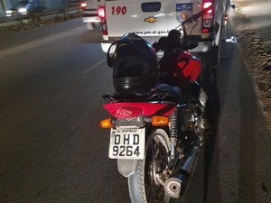 Após perseguição, suspeito é preso com motocicleta furtada