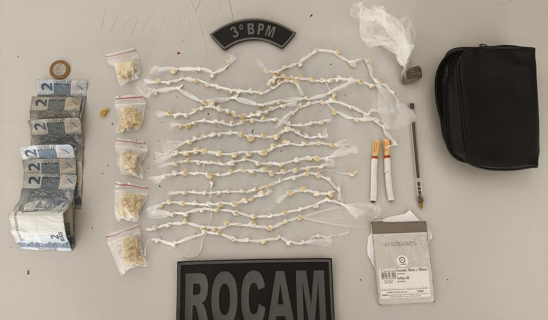 Homem é preso com mais de 200 pedras de crack e maconha em Arapiraca