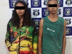 Casal de menores é apreendido por porte ilegal de arma de fogo e assalto